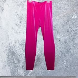Modcloth hot pink velvet leggings